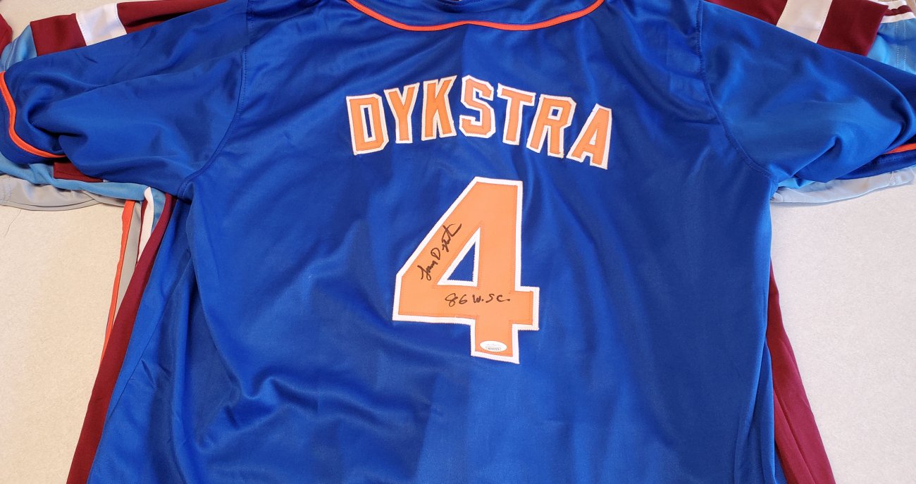 Lenny Dykstra Signed New York Mets Jersey (JSA COA) 1986 World Series –