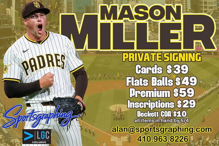 [Sportsgraphing.com] Mason Miller THE REAPER Padres Ace Closer Private Signing May 9th