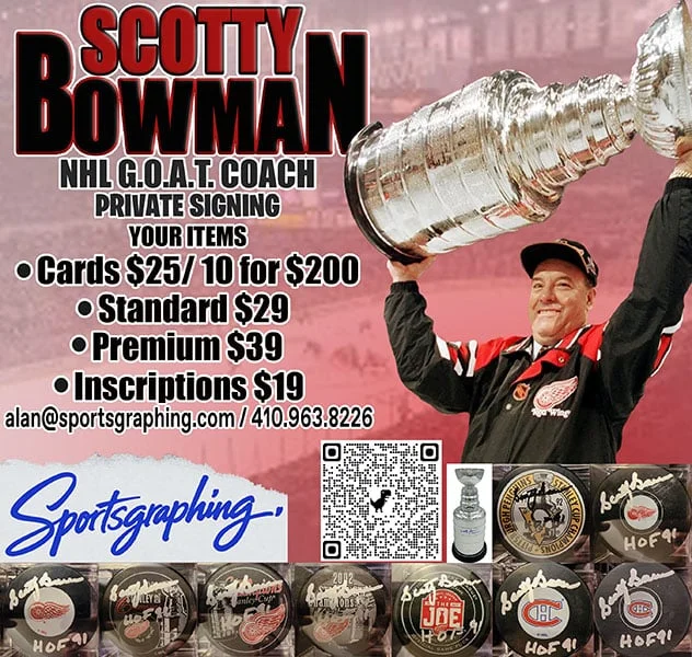 [Sportsgraphing.com] Scotty Bowman Private Signing October 3rd 2026 - NHL GOAT HOF Coach
